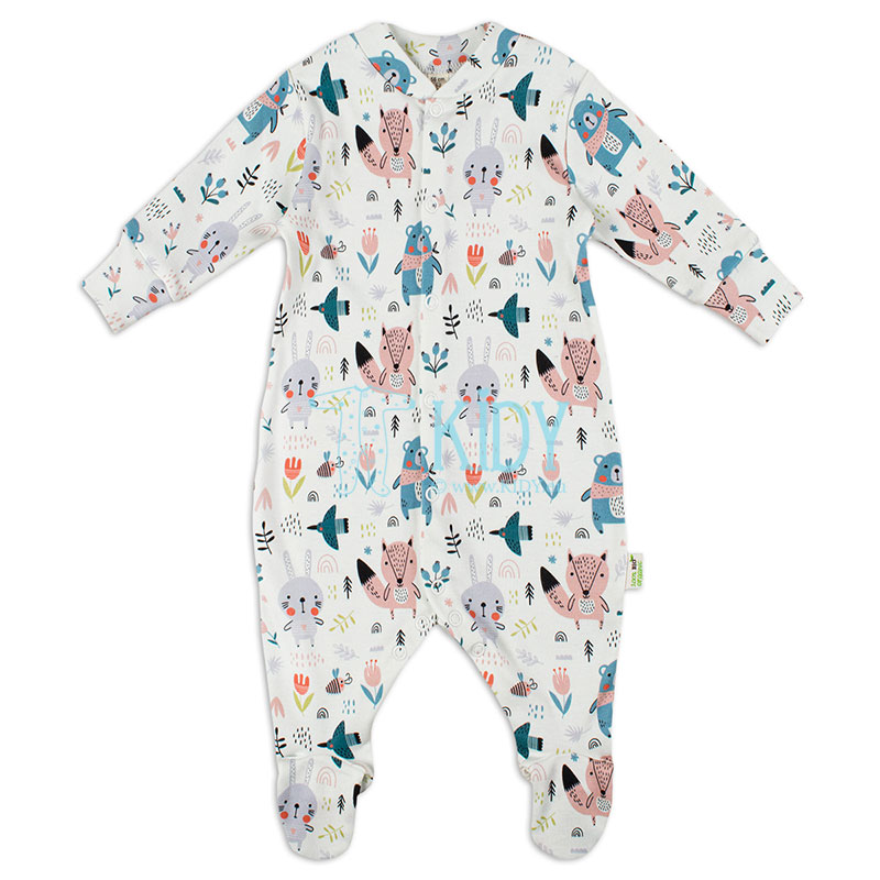 Organic cotton IN THE FOREST sleepsuit