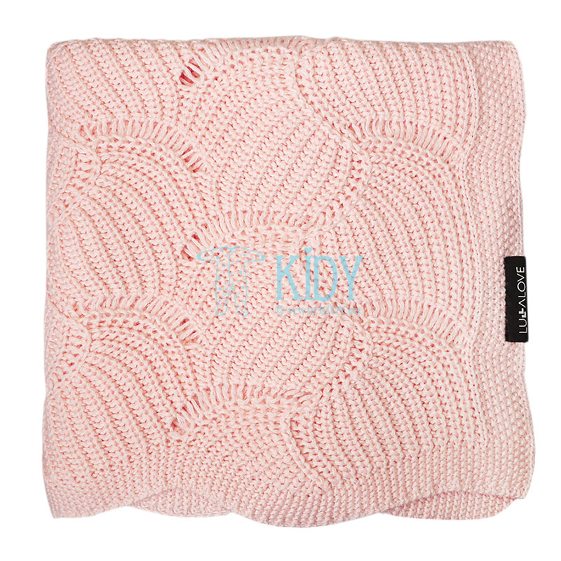 Pink knitted bamboo ROYAL LABEL Różowy Kwarc plaid