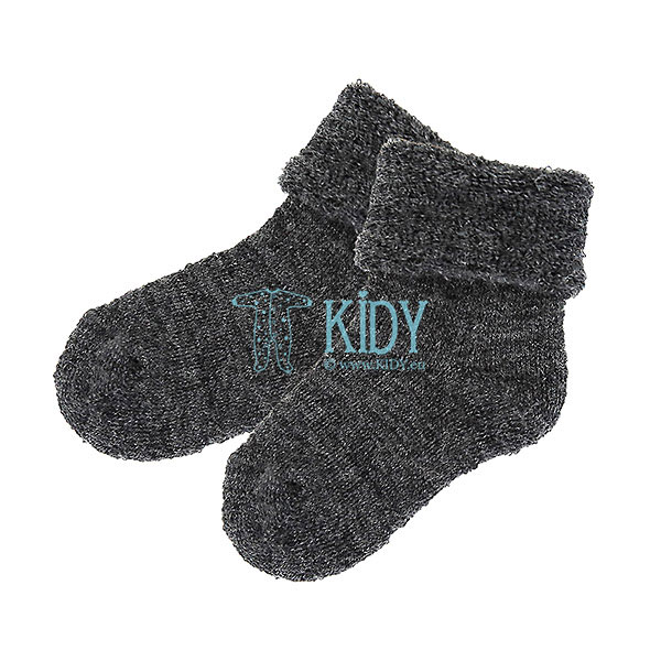 Grey merino wool socks