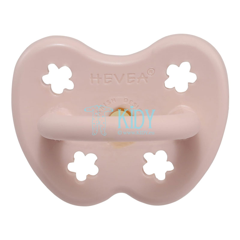 Pink FLOWER natural rubber round pacifier