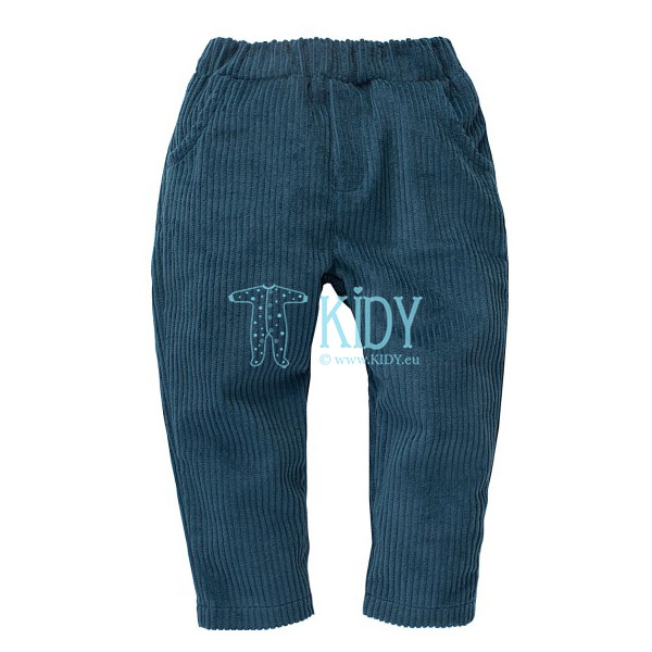 Pantalon en velours TEO - turquoise