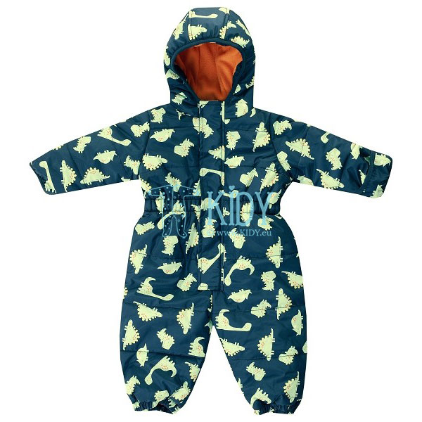 Navy OUTDOOR snowsuit with dinosaurs