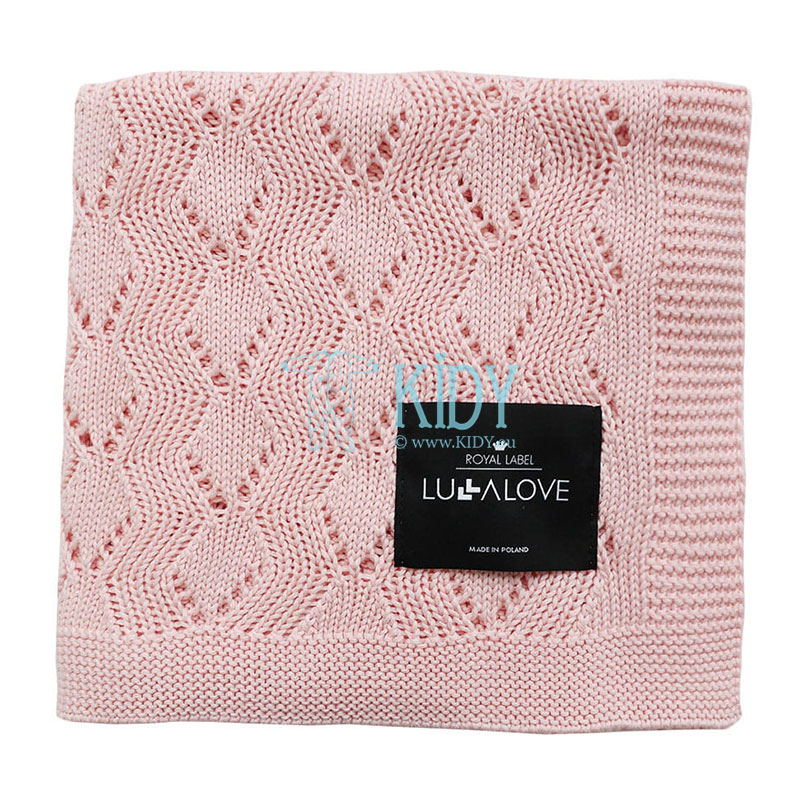 Pink ROYAL LABEL ZIGZAG knitted bamboo plaid