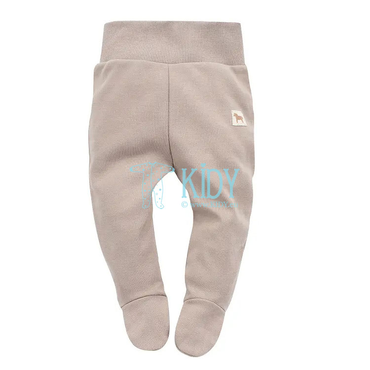 Beige WOODEN PONY footed pants