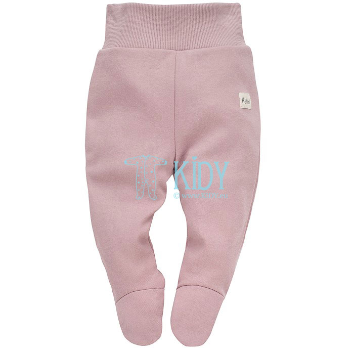 Pink HELLO footed pants