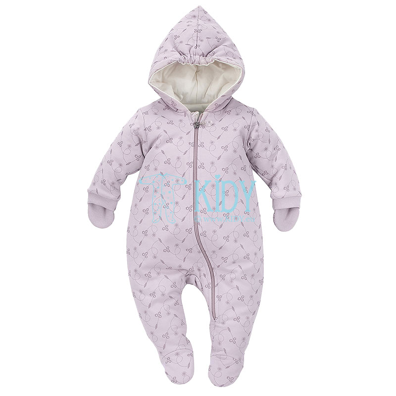 Purple CHARLOTTE snowsuit with mitts