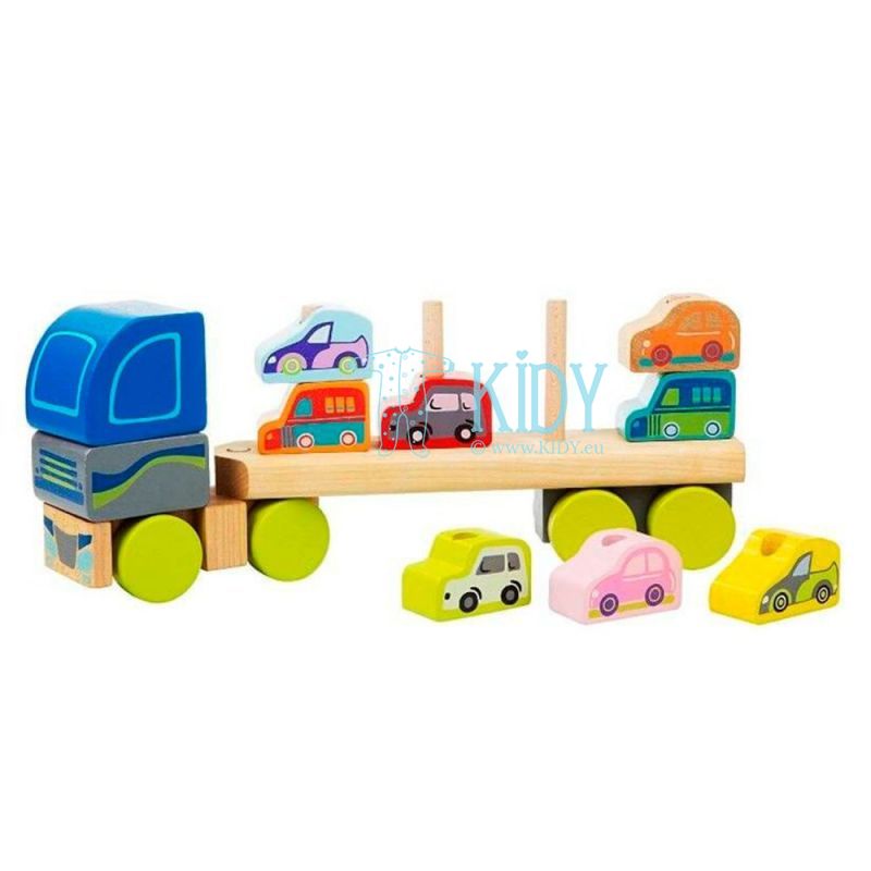 Wooden cars Truck with cars LM-12