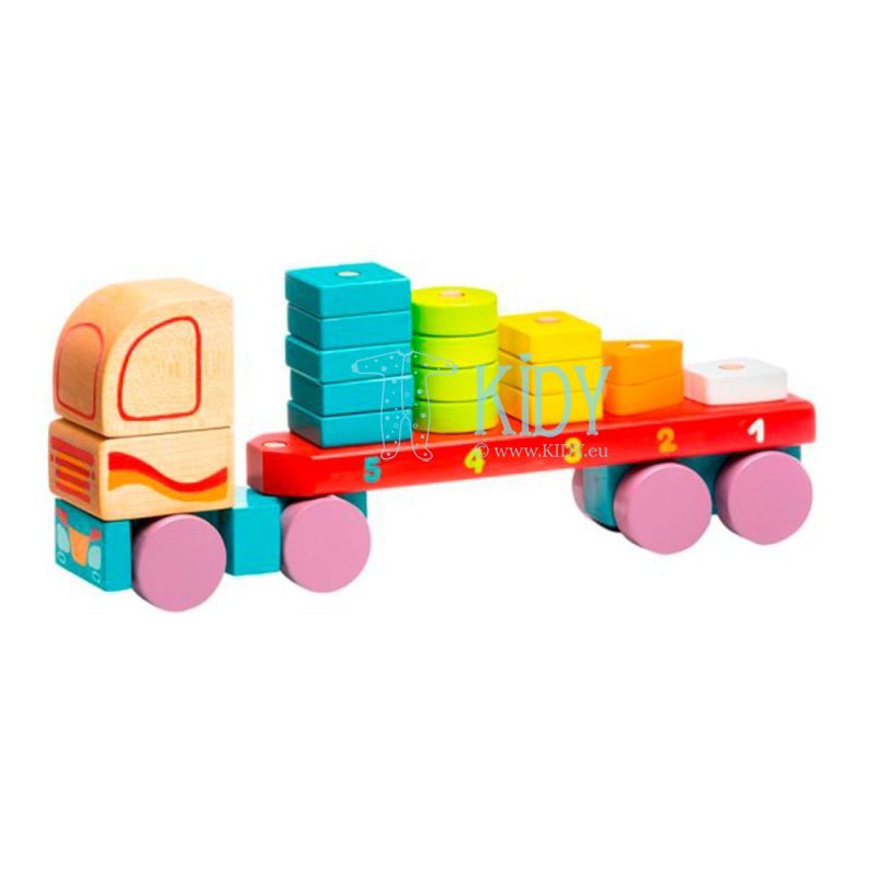 Wooden cars Truck with figures LM-13