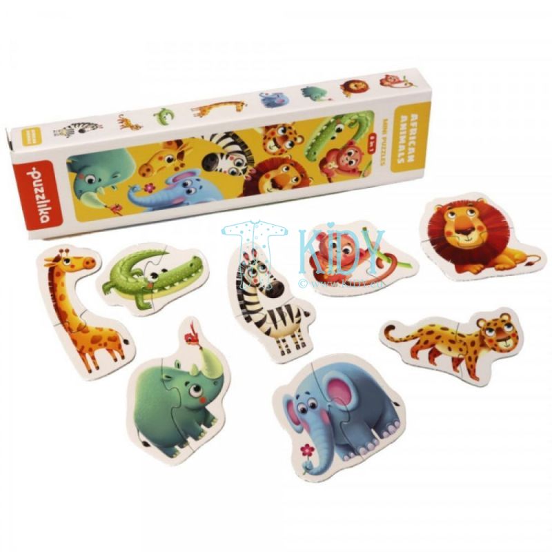 Educational puzzle African animals