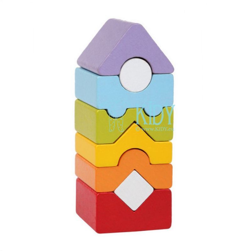 Koka piramīdas EKO tornis - 8 gab (Cubika)
