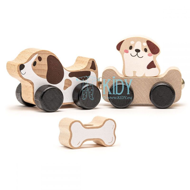 Wooden trains Puppies