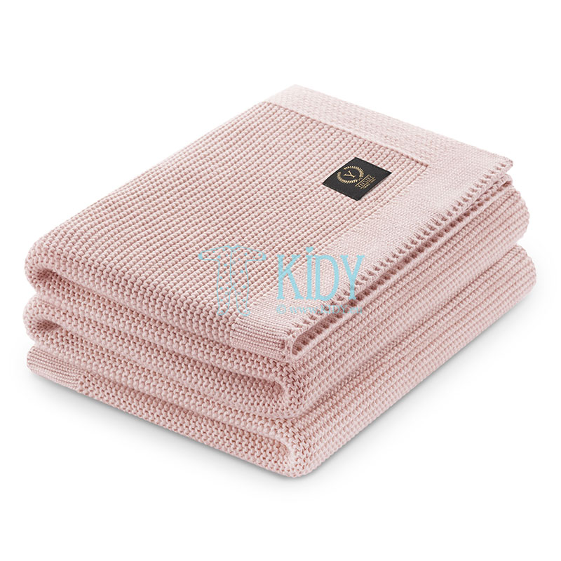 Couverture tricotée MONACO FRENCH powder pink