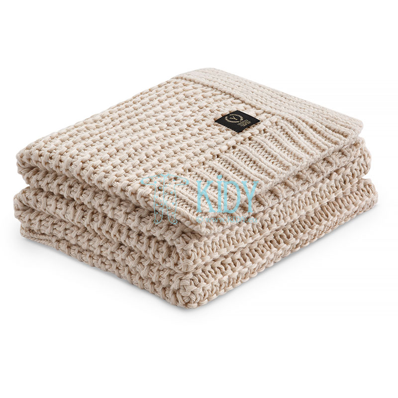 HOME STYLE Beige knitted plaid