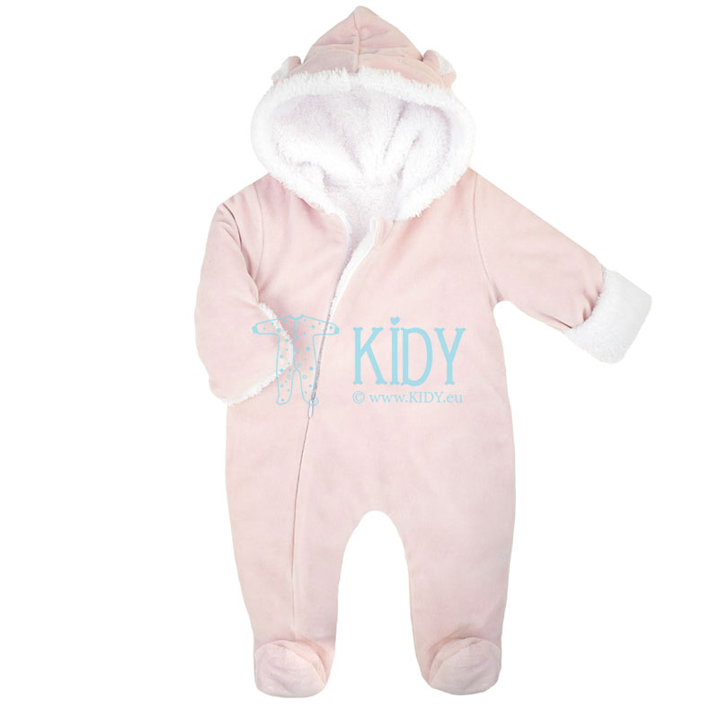 EMILY Pink snowsuit with mitts