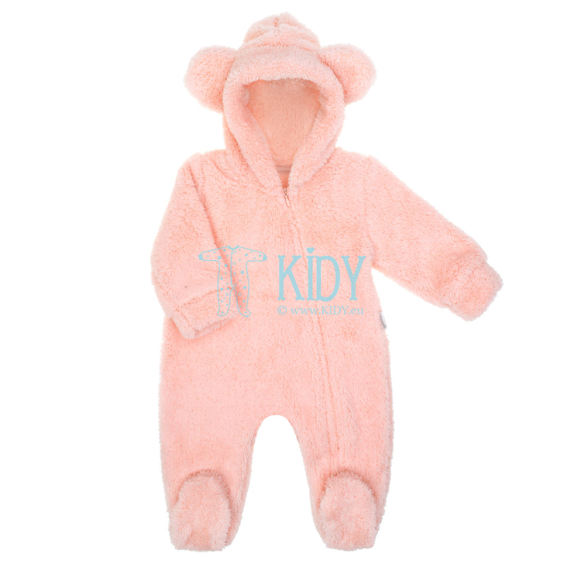 Fur ROSY Salmon snowsuit