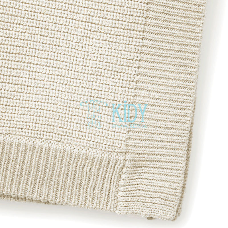 Couverture tricotée en laine Vanilla White, ivoire