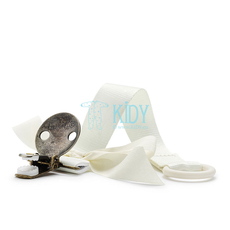 Vanilla White pacifier clip (Elodie Details) 2