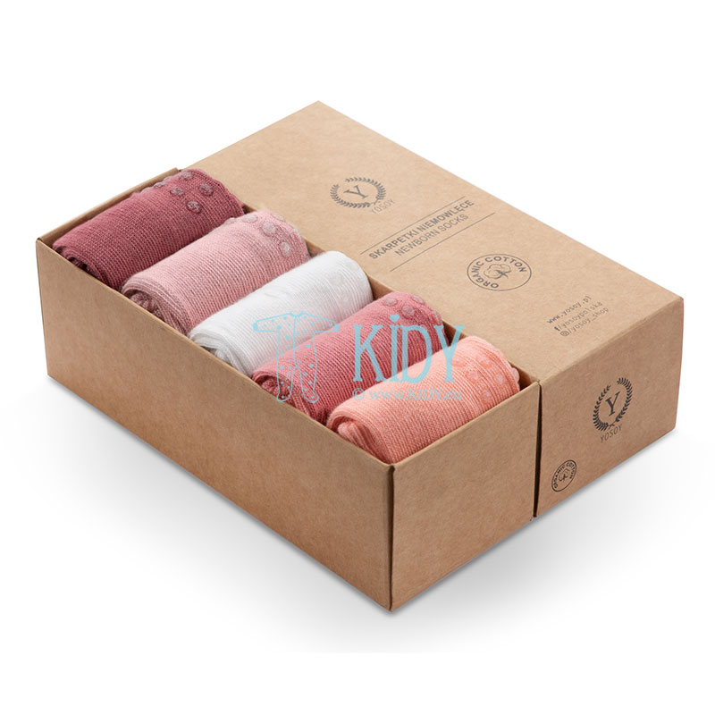 5 pcs organic cotton socks set for girls