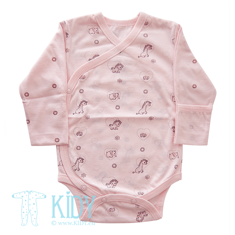 Buy pink bodysuit MINI ZOO with mitts (Lorita) in the online clithing ...