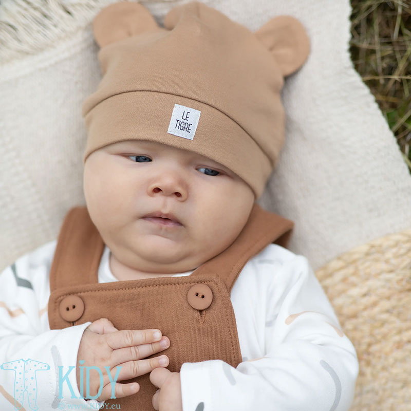 Beige LE TIGRE hat with ears