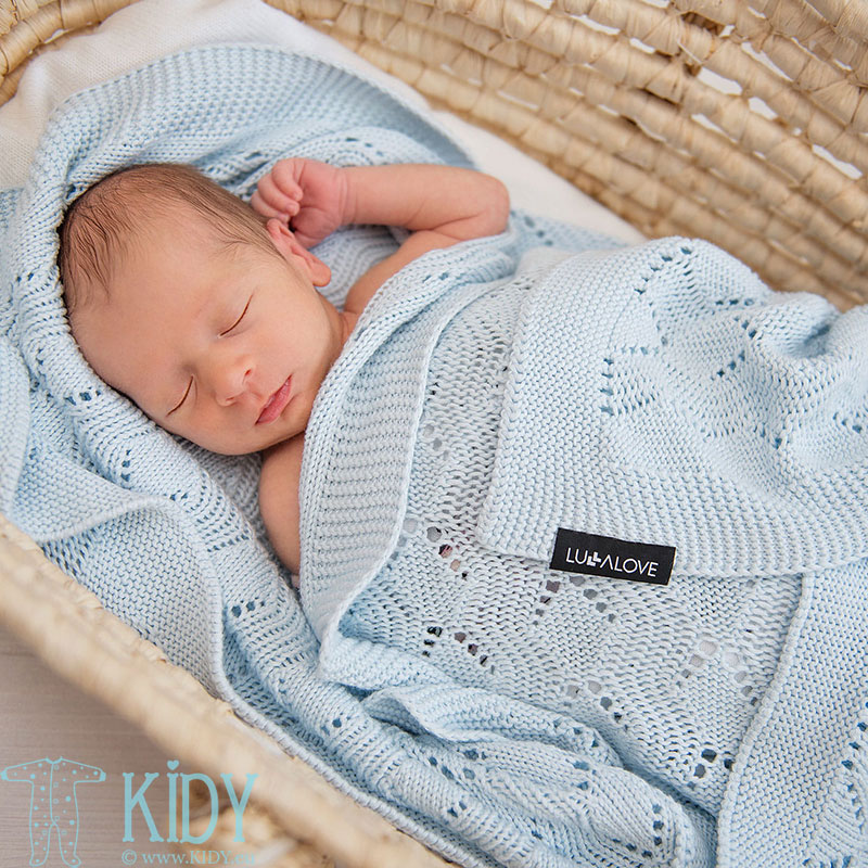 MIULEE Fleece Baby Blanket with Pompom Tassel for Boys Newborn Soft Flannel Cozy Throw Blanket Fuzzy Plush Warm Boho Decor for Crib Stroller Nap 30x40 Baby Blue Girls Infant Kids 