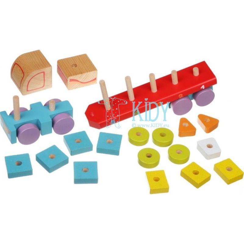Wooden cars Truck with figures LM-13