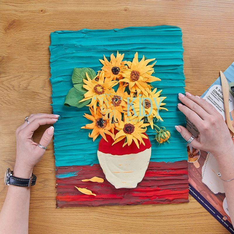 Kūrybinis rinkinys Modelino rinkinys - 3D tapyba Sunflowers (30*40 cm)