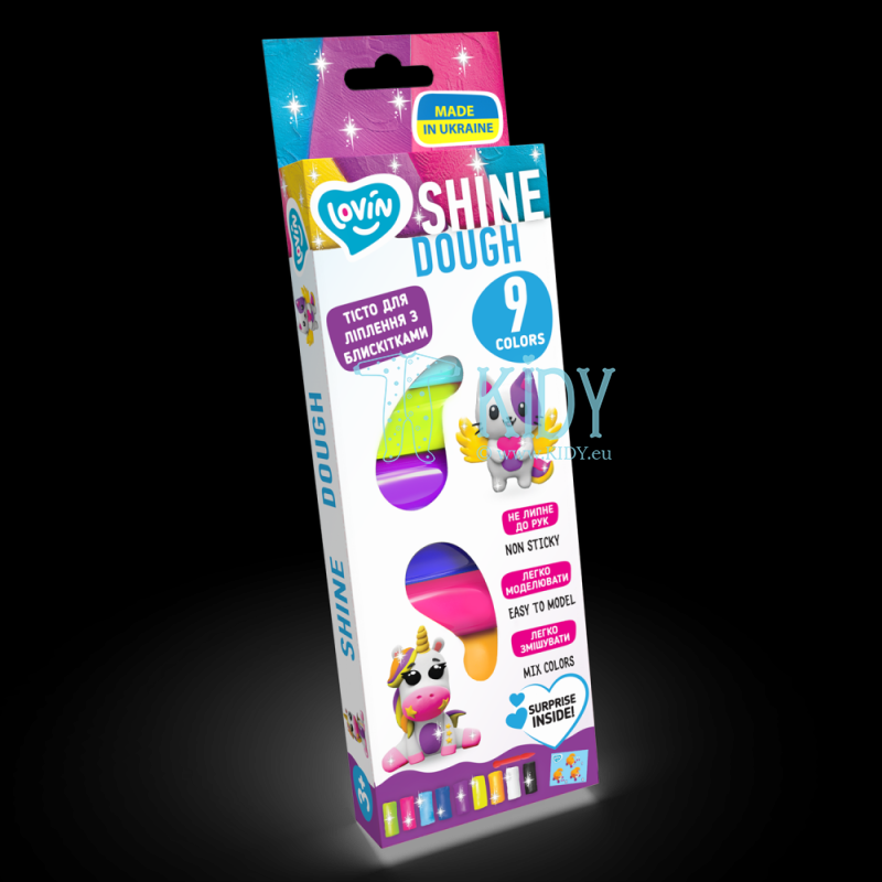 Набор для креатива Тесто для лепки Play Dough - Shine Ассорти 9 цветов