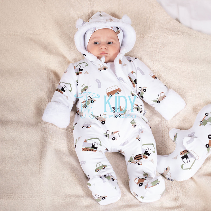 TOYS White snowsuit with mitts