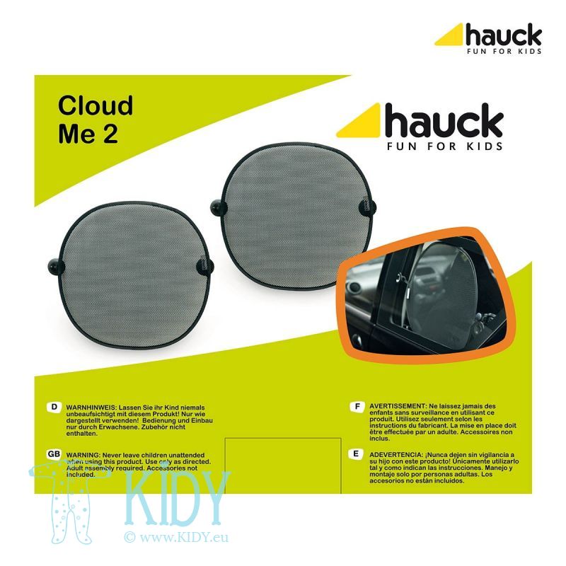 Hauck - 2er-Pack Auto-Sonnenschutz Cloud me 2