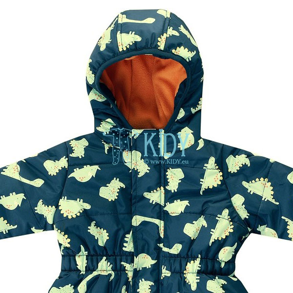 Navy OUTDOOR snowsuit with dinosaurs (Jacky) 4