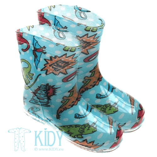 Blue DINOSAUR rubber boots (Soft Touch)
