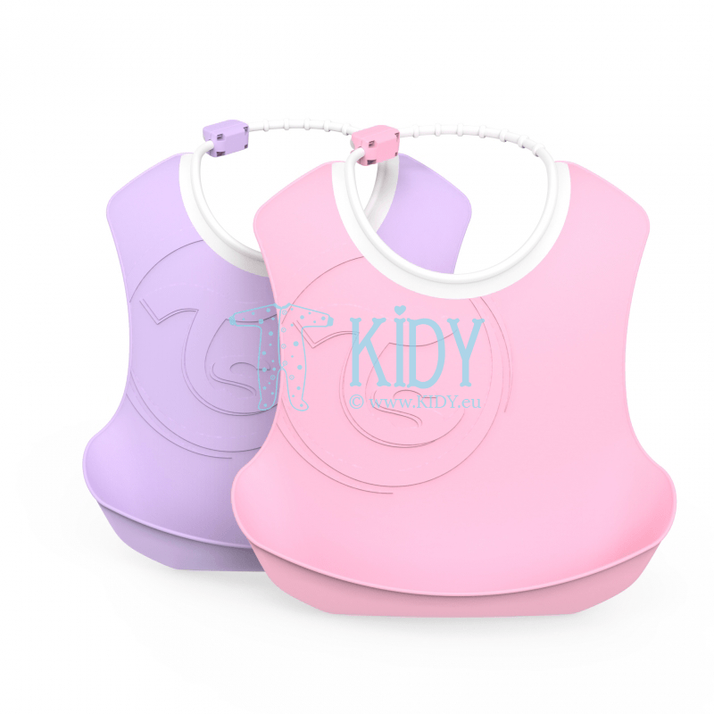 Lilac and pink bibs