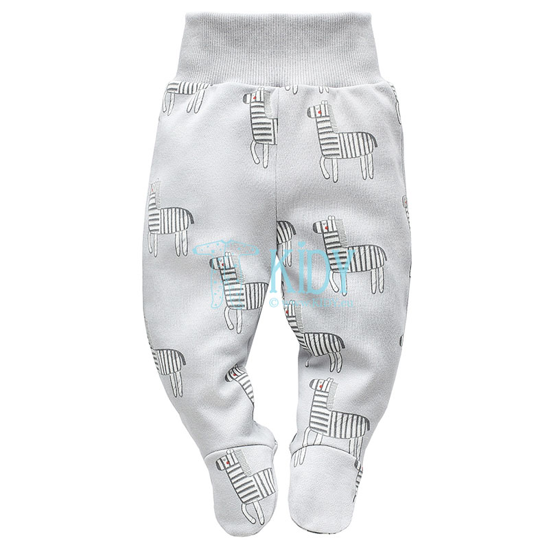Grey WILD ANIMALS footed pants