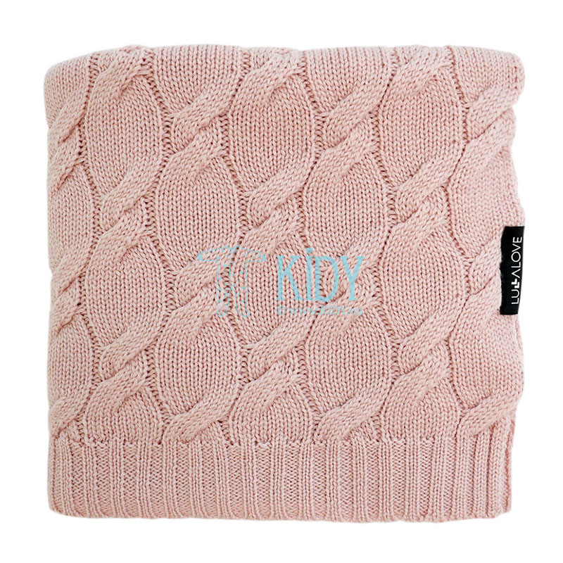 Pink knitted merino wool ROYAL LABEL plaid